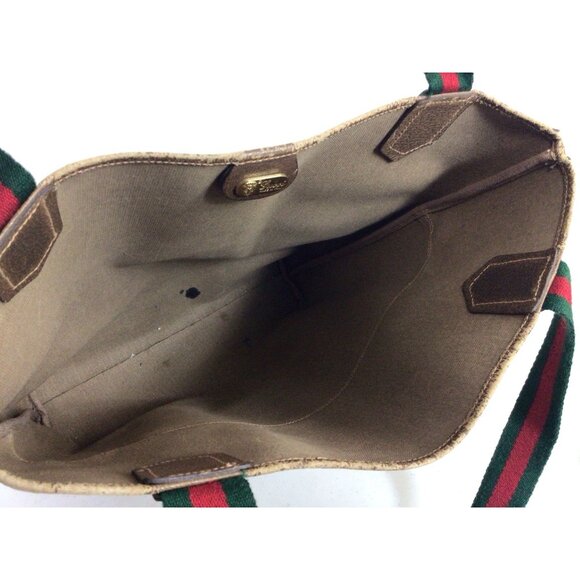 Gucci Vintage Tote Bag Shoulder Bag Handbag GG Authentic - Picture 7 of 9